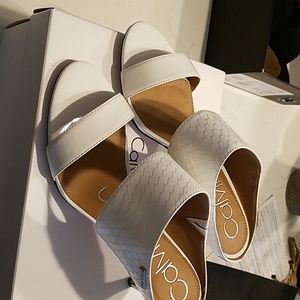 White sandals